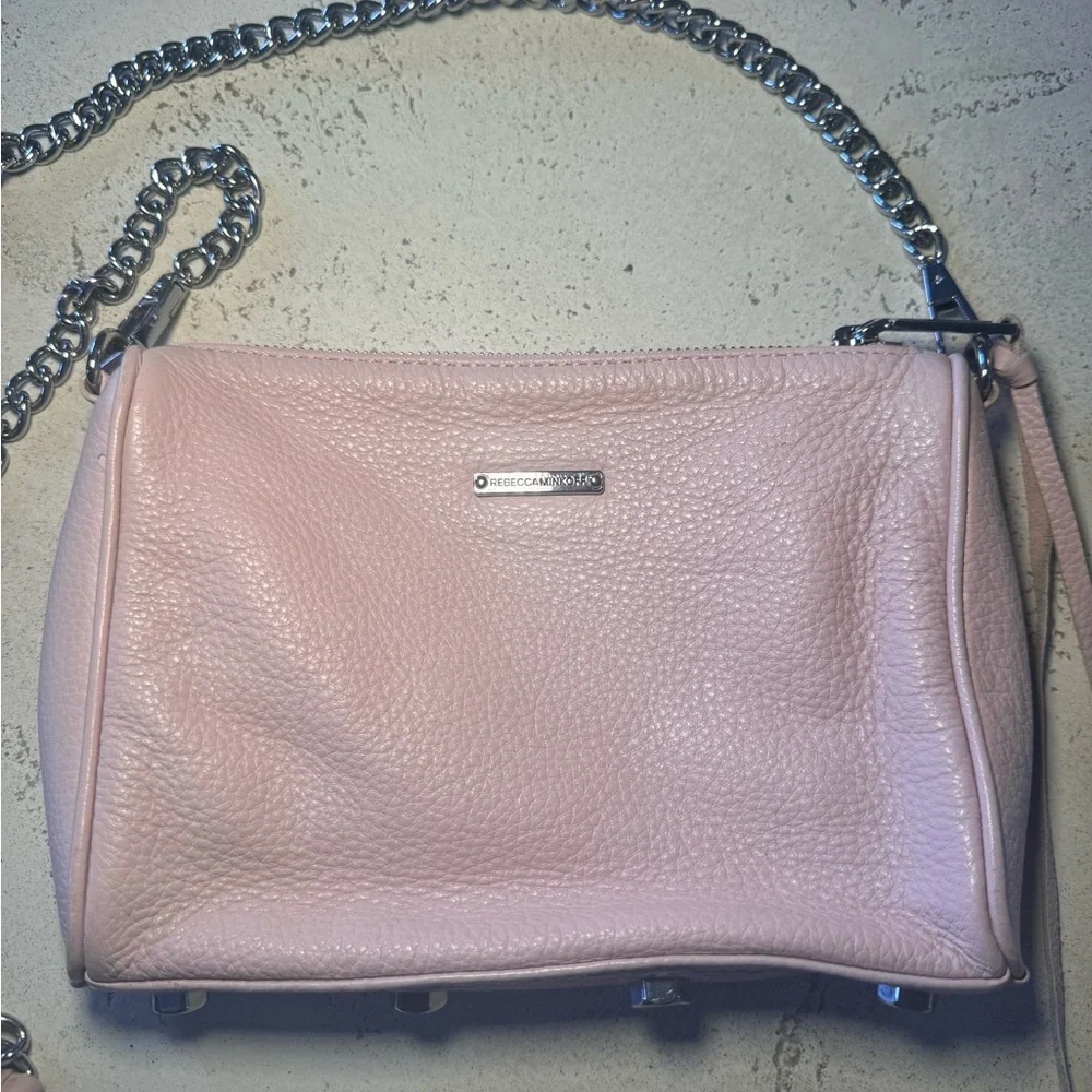 Rebecca Minkoff Pink Leather Crossbody Chain Bag